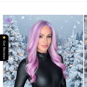 Pastel Purple Wavy Hair Wig